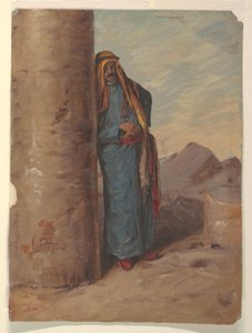 Zeichnung, Stehender Beduine, 1868 von Frederic Edwin Church