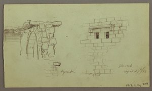 Studien von Bögen und Basis des Bogens, April 1868
