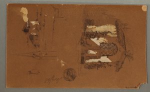 Studien von Chalet, Mann mit Pfeife, Enten, 1868 von Frederic Edwin Church