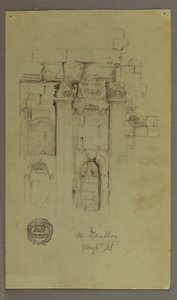 Studie von Tempelruinen, 8. Mai 1868 von Frederic Edwin Church