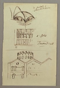 Studie von Gewölbe-Triforum, Gebäude, möglicherweise 1868–69