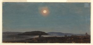 Sonne oder Mond über Porcupine Islands, Bar Harbor von Frederic Edwin Church