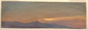 Studie von Sonnenuntergangswolken von Frederic Edwin Church