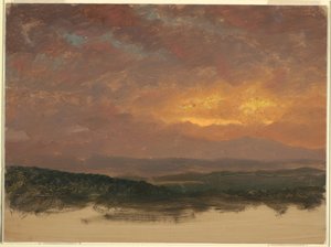 Sonnenuntergang über den Catskills von Frederic Edwin Church