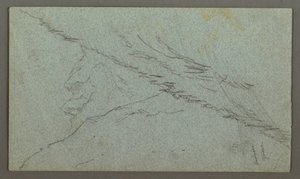 Zeichnung, Tauern Gipfel, Die Königs, Juli 1868 von Frederic Edwin Church