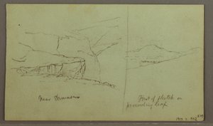 Zeichnung, Grab auf einem Hügel, Drei Minarette, 1. Mai 1868 von Frederic Edwin Church
