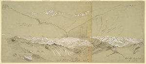Oberer Aletschgletscher mit dem Großen Fusshorn, 1868 von Frederic Edwin Church