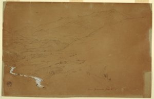 Tal mit einem Bach und Häusern, nahe Guaranda, Ecuador, 4. Juni 1857 von Frederic Edwin Church