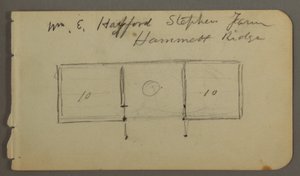 Verso: Diagramm einer Kabine, möglicherweise 1878 von Frederic Edwin Church