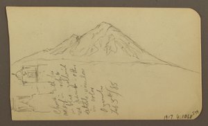 Blick in der Nähe des Seeufers, Cuitzeo; Verso: Blick in der Nähe des Sees Ahore, Cuitzeo, Februar 1885 von Frederic Edwin Church