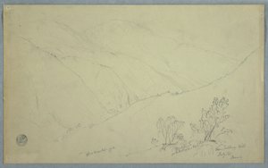Blick auf den Blue Mountain Peak, gesehen von der Nähe von Salloway Hill, Jamaika, Juli 1865 von Frederic Edwin Church