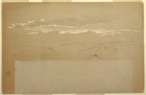 Ansicht einer Bergkette, Ecuador, 27. Juni 1857 von Frederic Edwin Church