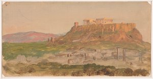 Ansicht der Akropolis von Süden, Athen, April 1869 von Frederic Edwin Church