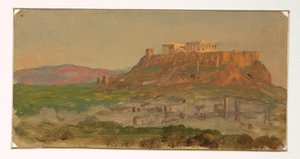 Ansicht der Akropolis von Süden, Athen, April 1869 von Frederic Edwin Church