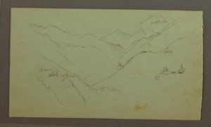 Dorf und steiles Bergtal (Alpen), 1868–69