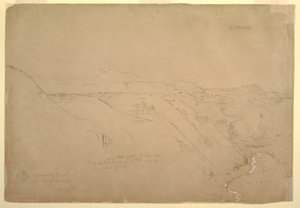 Vulkan Puresé und der Rio de Vinagre, Purese, Kolumbien, August 1853 von Frederic Edwin Church