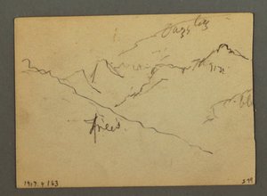 Wasserfall zwischen Veney und Sion, Rhonetal, Schweiz, August 1868 von Frederic Edwin Church