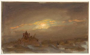 Winterlandschaft bei Mondschein, ca. 1870 von Frederic Edwin Church