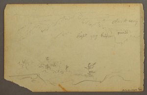 Zeichnung, Bewaldete Landschaft, 1844