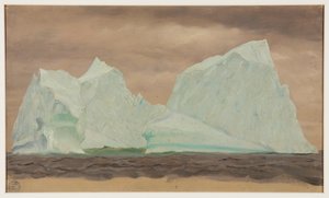 Eisberge unter bewölktem Himmel von Frederic Edwin Church