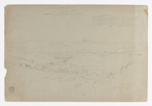 Studie. Landschaft mit Mount Puresé. Skizze. Landschaft. von Frederic Edwin Church