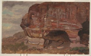 Studie eines zoomorphen Felsens, Petra von Frederic Edwin Church