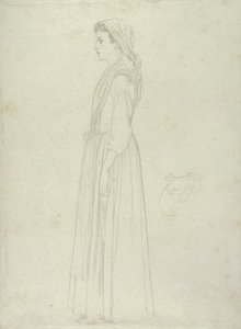 Marietta, Capri, 1859 (Graphit auf Papier)