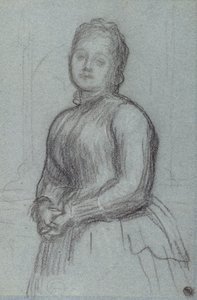 Studie für das Porträt von Hannah, Gräfin von Rosebery, ca. 1880 (Kreide auf Papier)