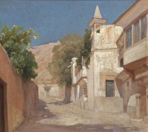 Ansicht des Hauses von Sir Richard und Lady Burton in Damaskus, 1873