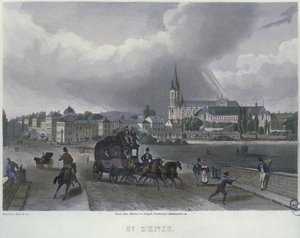 Die Stadt St. Denis, graviert von Frederic Martens (1809-75) 1832 von Frederic Martens