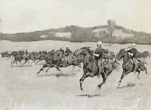 Batterie K beim Drill in den Berkshire Hills, Massachusetts von Frederic Remington