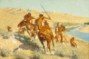 Episode des Büffelgewehrs (Der Besuch des Büffelgewehrs: Eine Büffelepisode) (1909) von Frederic Remington