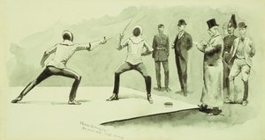 Fechten an Dickels Akademie von Frederic Remington