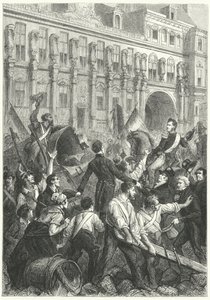 Louis Philippe, Herzog von Orléans, auf dem Weg zum Hôtel de Ville, Paris von Frederic Theodore (after) Lix