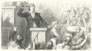 Jean-Paul Marat auf der Tribüne des Nationalkonvents, 1792