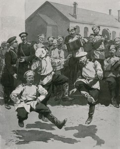 Soldaten tanzen in der Kaserne von Frederic de Haenen
