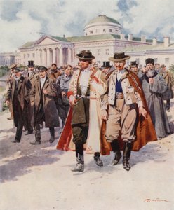 Die Mitglieder verlassen die Duma
