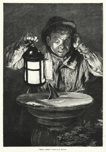 "Wie spät ist es?" (Stich) von Frederick (after) Barnard