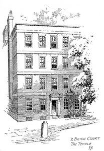Oliver Goldsmiths Haus, 2 Brick Court, Temple, London, 1912