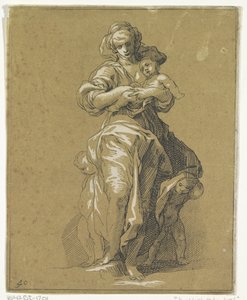 Caritas mit drei Kindern von Frederick Bloemaert
