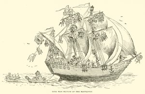 Echtes Bild der Mayflower von Frederick Burr Opper