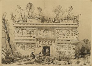 Las Monjas, Chichen Itza, Yucatan, 1843 von Frederick Catherwood