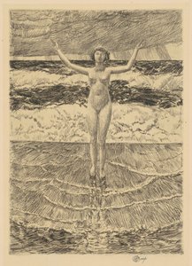 Regentropfen und Brandung von Frederick Childe Hassam