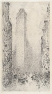 Washingtons Geburtstag - Fifth Avenue & 23rd Street, 1916 von Frederick Childe Hassam