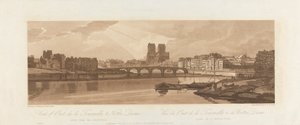 Ansicht der Pont de la Tournelle und Notre Dame, vom Arsenal aus gesehen 1802 von Frederick Christian Lewis the Elder