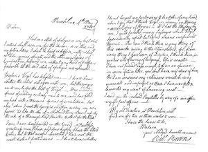 Brief von Robert Burns an Mrs. Dunlop von Haddington, 1788 von Frederick George Netherclift