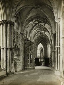 Ely Cathedral: Nordchor-Gang nach Westen von Frederick H. Evans