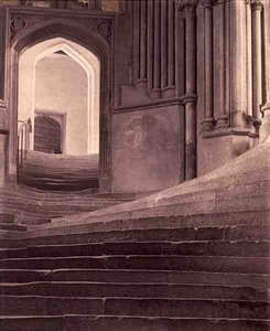 Die Stufen der Kathedrale von Wells