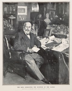 König Edward VII. bei der Staatsführung von Frederick Henry Townsend