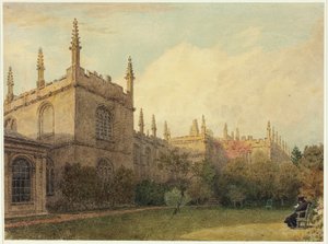 Universitätsgebäude vom Exeter College Gardens